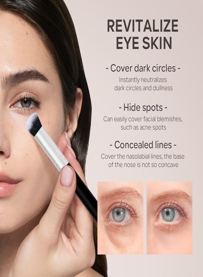 FREEORR Under Eye Brightener with Brush, Colored Clay CC Undereye Corrector for Dark Circles, Conceal Brighten Hydrating Under Eye Skin, Skin Concealer Color Correcting for Women(Light Beige) - Image 4